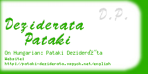 deziderata pataki business card